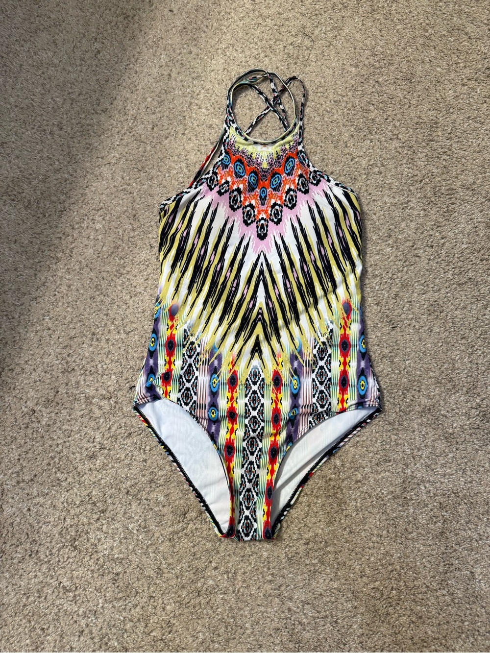 Womens' Multicolor Tribal Print One-Piece Swimsuit